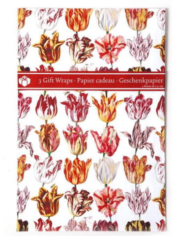Indpakningspapir med tulipaner