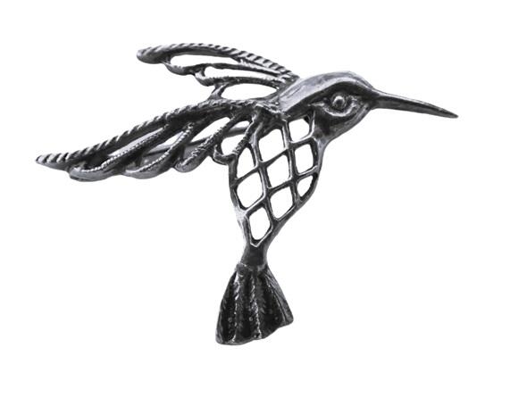 Sølv kolibri broche