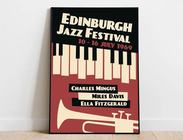 Edinburgh Jazz A4 plakat