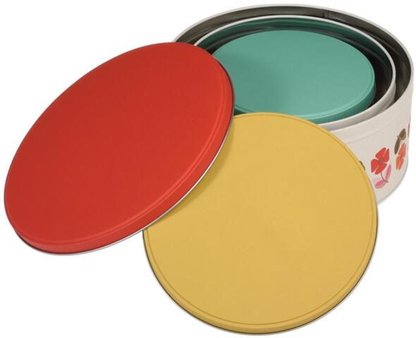 Sæt med 3 runde dåser