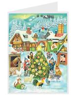 Gammeldags julekalenderkort