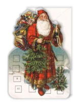 Gammeldags julekalender-kort