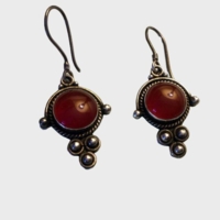 Øreringe med karneol